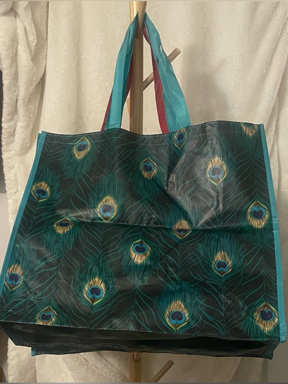 Large stylish reusable shopping tote purse gift grocery bags - Set of 3 Bags.